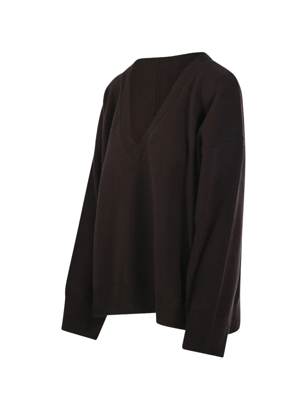 Roberto Collina V-neck knitted sweater Bruin