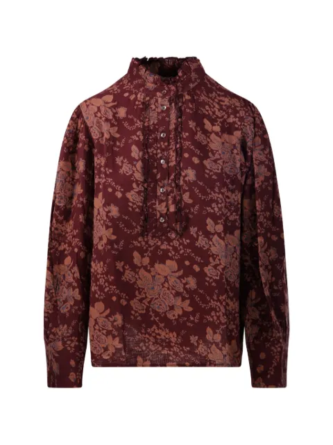 Antik Batik floral-print ruffled blouse