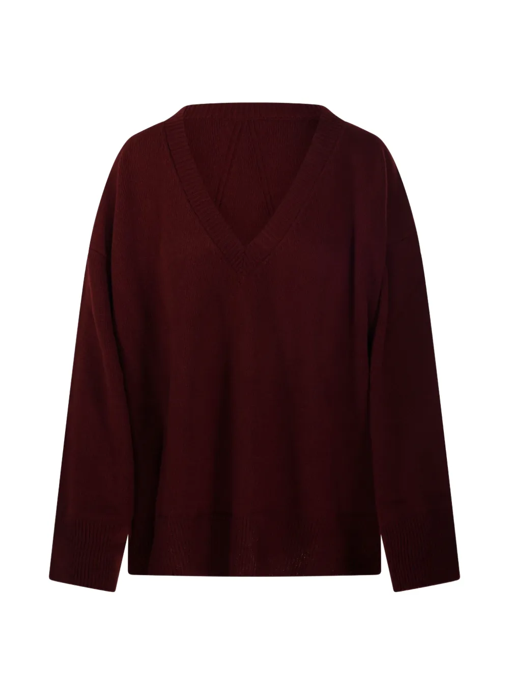Roberto Collina V-neck ribbed-trim sweater - Rot