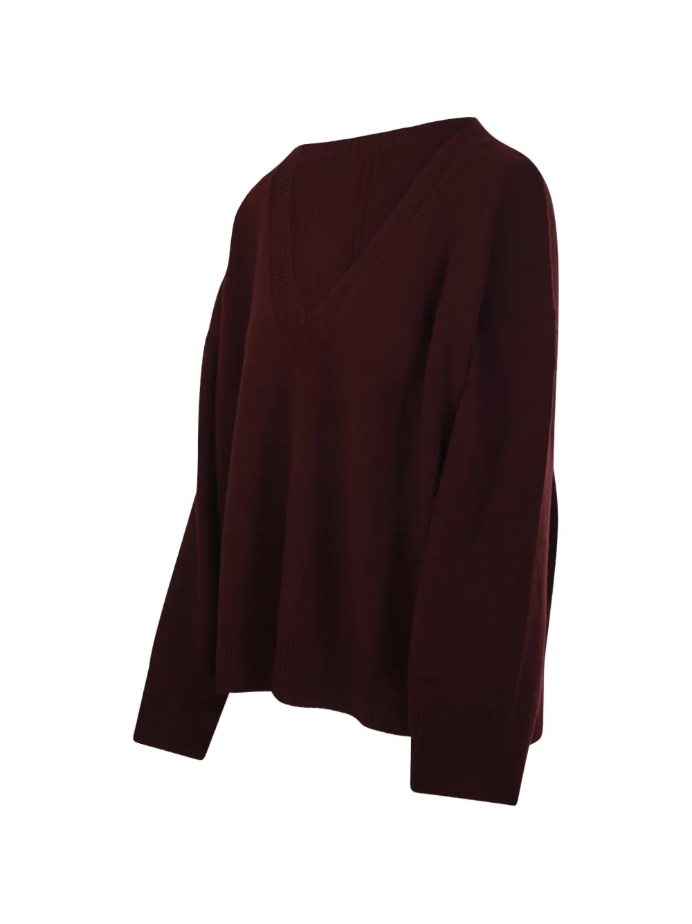Roberto Collina V-neck ribbed-trim sweater Rood
