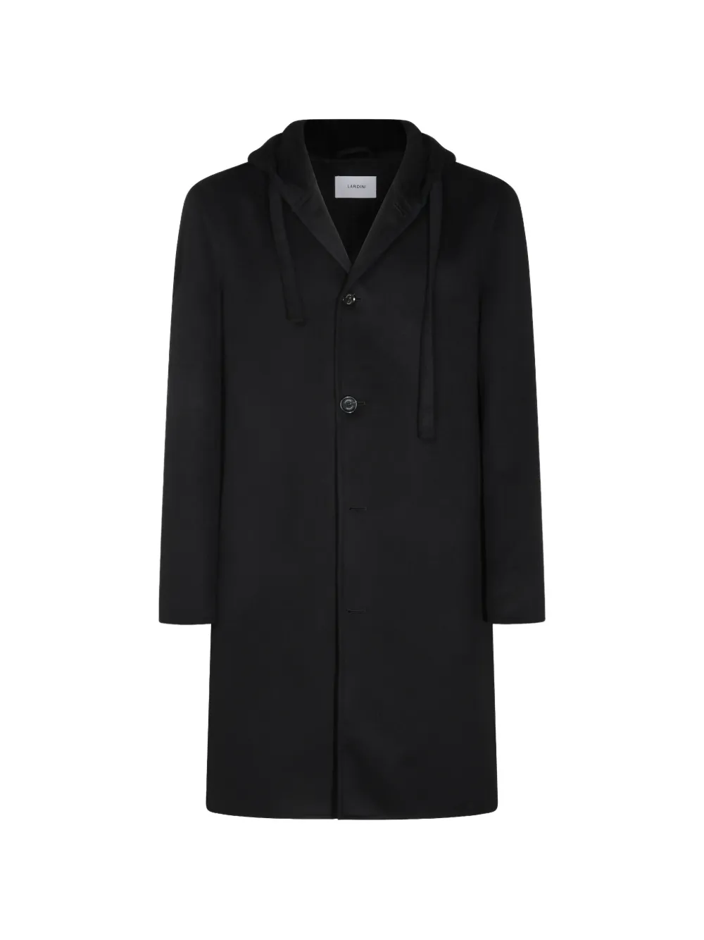 Lardini hooded virgin-wool coat - Nero