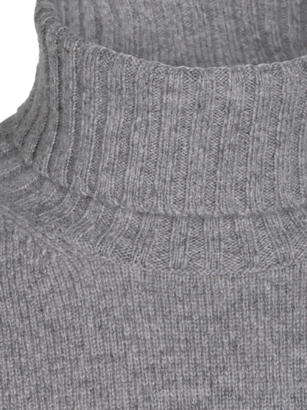 Piacenza Cashmere ribbed-knit roll-neck sweater Grijs