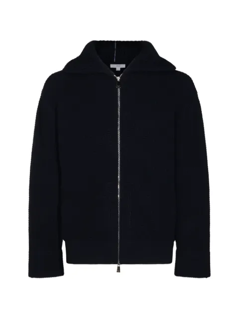 Malo waffle-knit zip-up cardigan