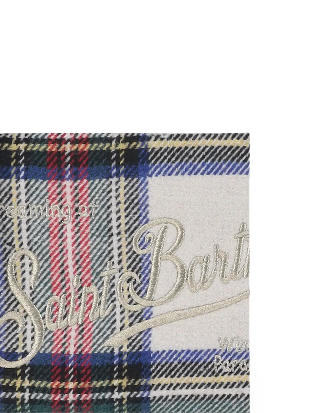 MC2 Saint Barth Aline check-pattern clutch bag Wit