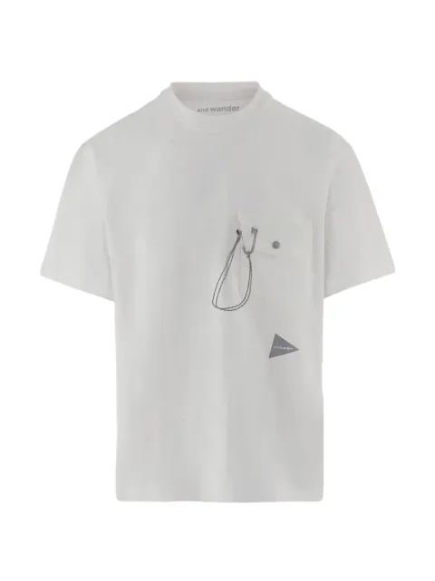 and Wander logo-print carabiner-detail T-shirt
