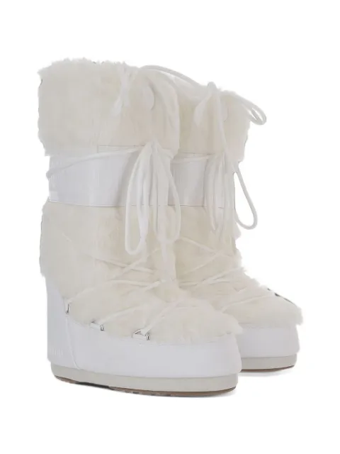 Moon Boot Kids Icon faux-fur lace-up boots