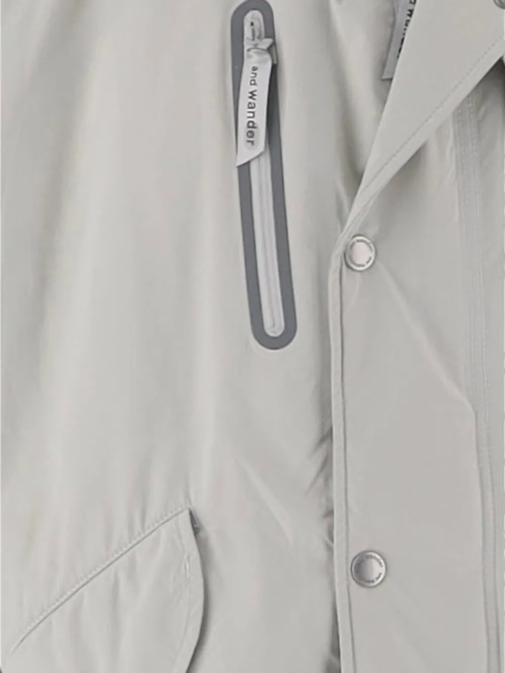 and Wander hooded zip-up jacket Grijs