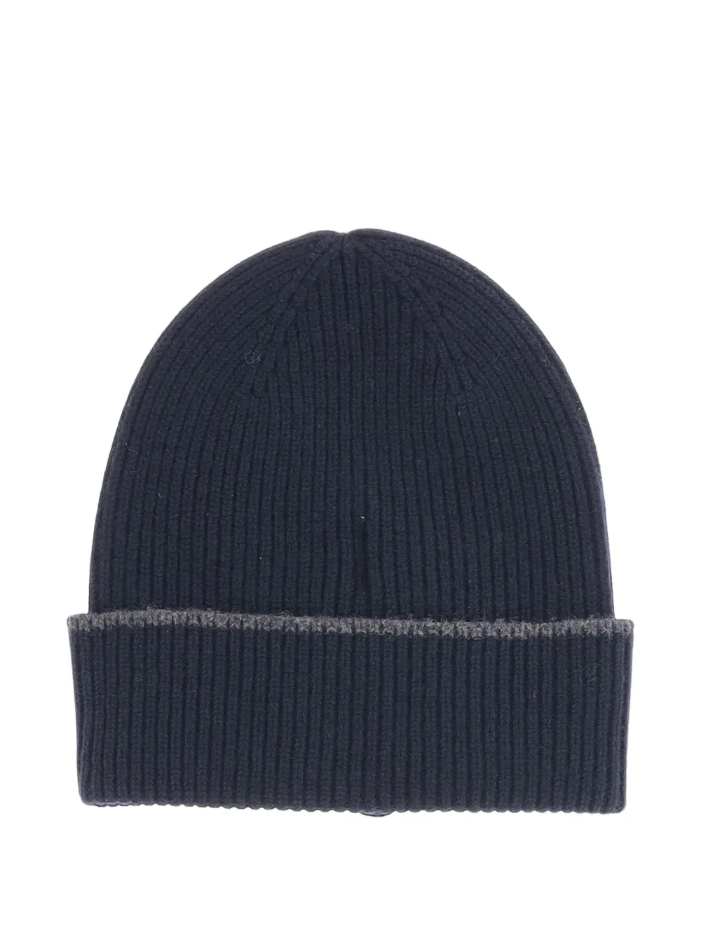 MC2 Saint Barth logo-embroidered ribbed beanie hat Blauw