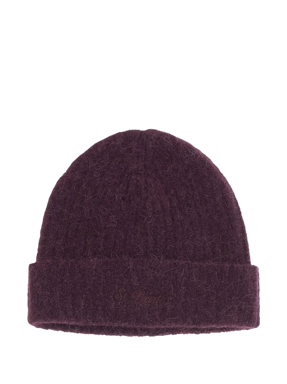MC2 Saint Barth Wengen alpaca blend beanie hat with logo embroidery Paars