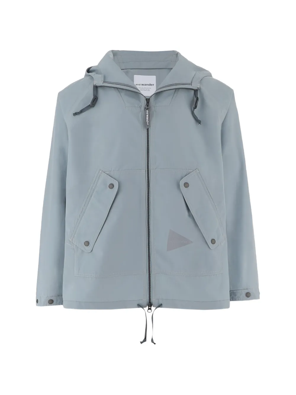 and Wander logo-print hooded jacket - Blau