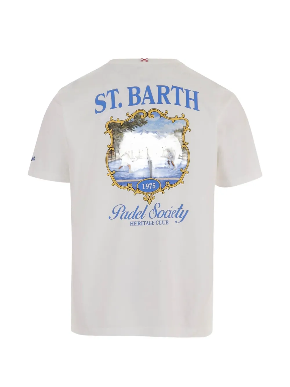 MC2 Saint Barth off-white Arnott organic-cotton T-shirt with Padel Society print