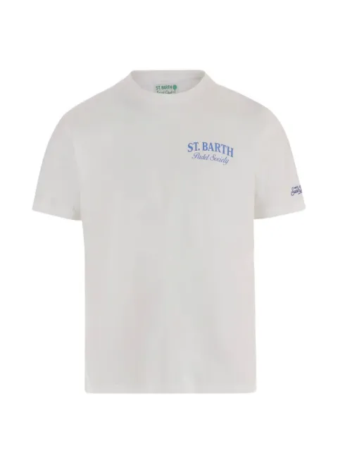 MC2 Saint Barth off-white Arnott organic-cotton T-shirt with Padel Society print