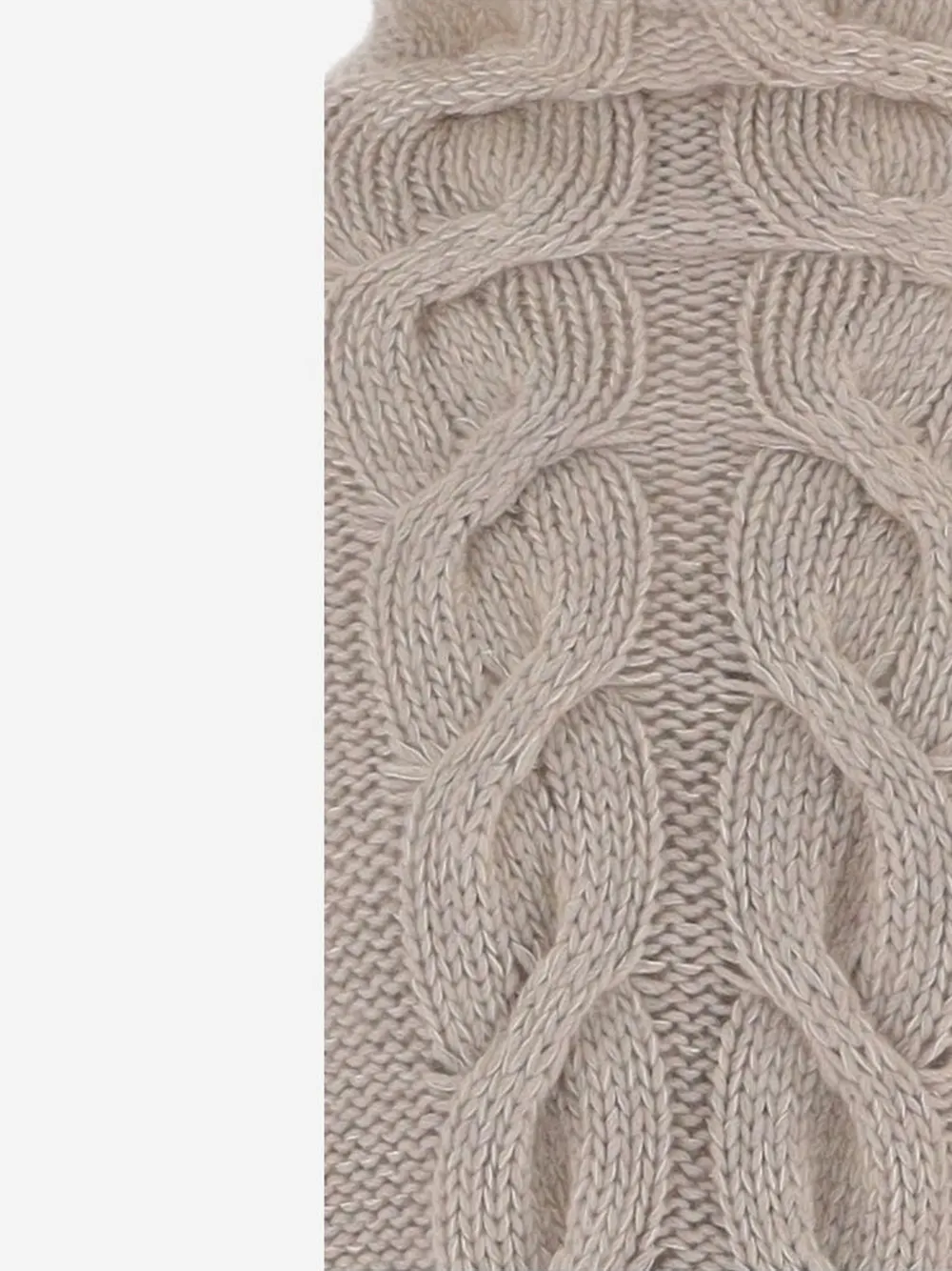 KHAITE Nico cable-knit turtleneck sweater Beige