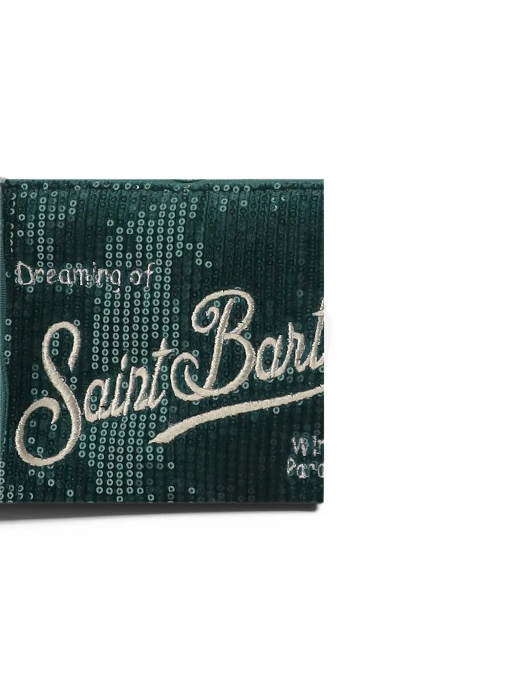 MC2 Saint Barth Aline sequin-embellished clutch bag Groen