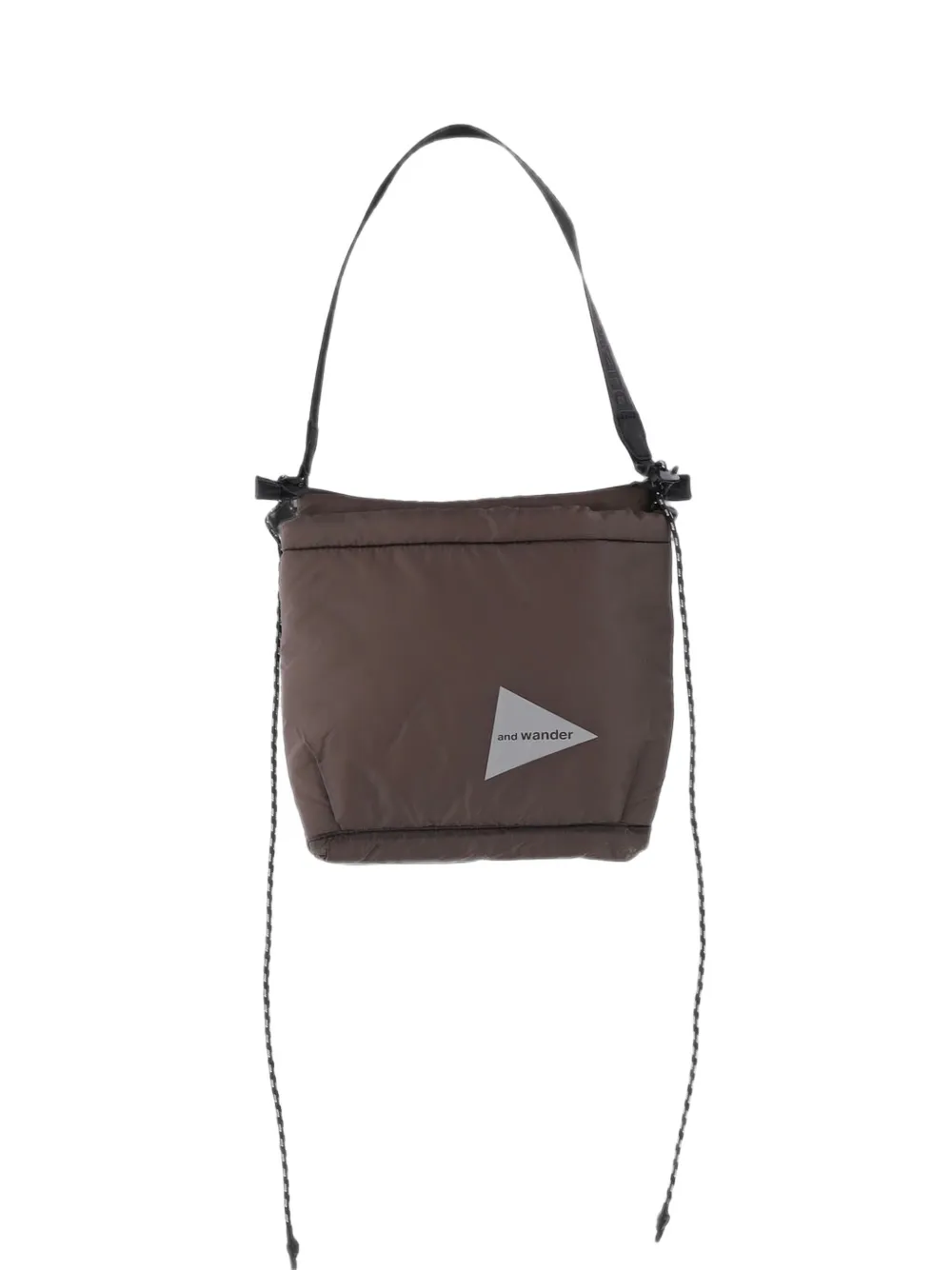 and Wander logo-print padded shoulder bag - Marrone