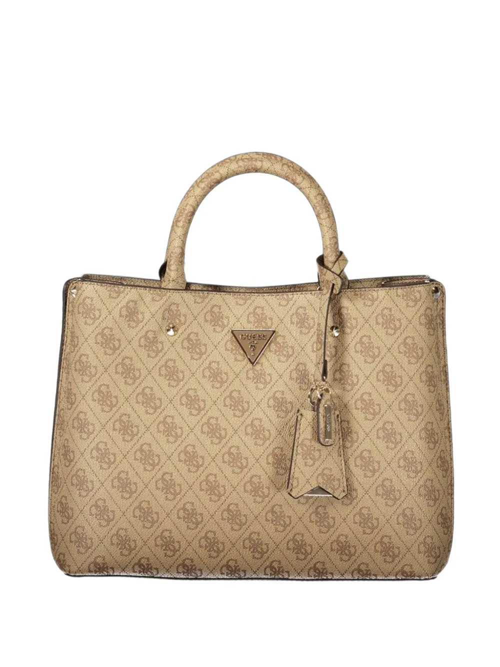 GUESS USA monogram-print leather tote bag - Nude