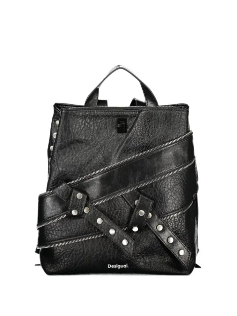 Desigual mini stud-embellished zip-detail backpack