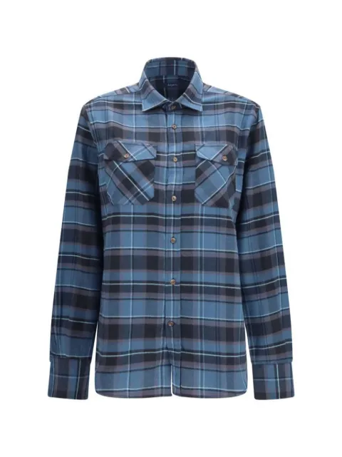 Deperlu check-pattern flannel shirt