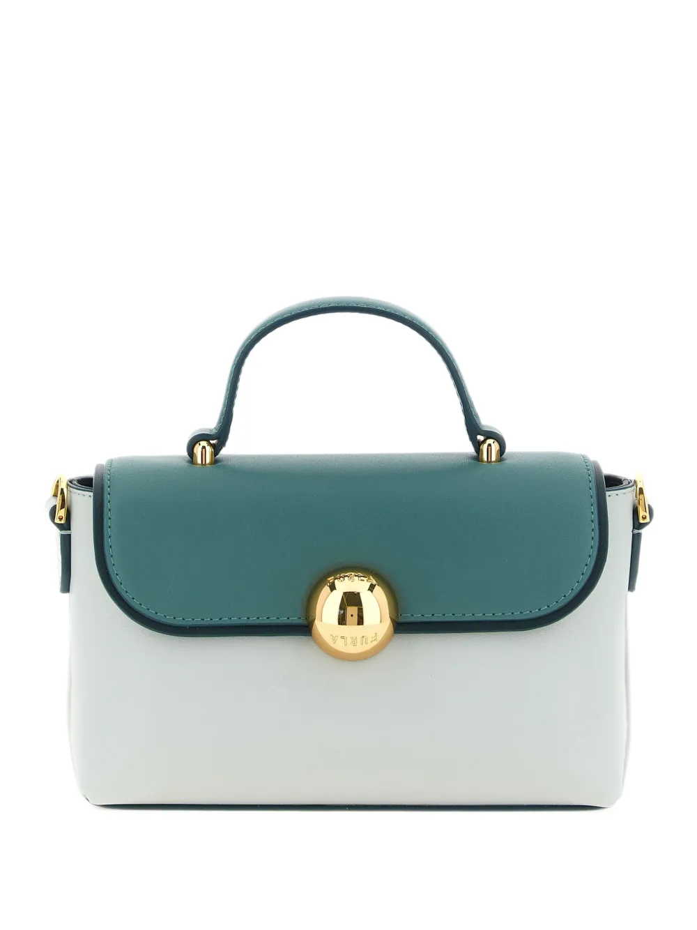 Furla Tweekleurige leren shopper Groen