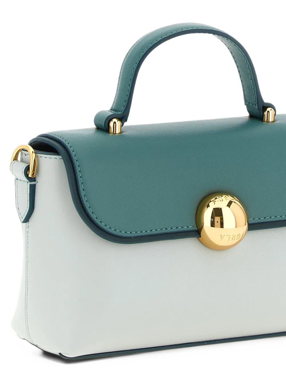 Furla Tweekleurige leren shopper Groen