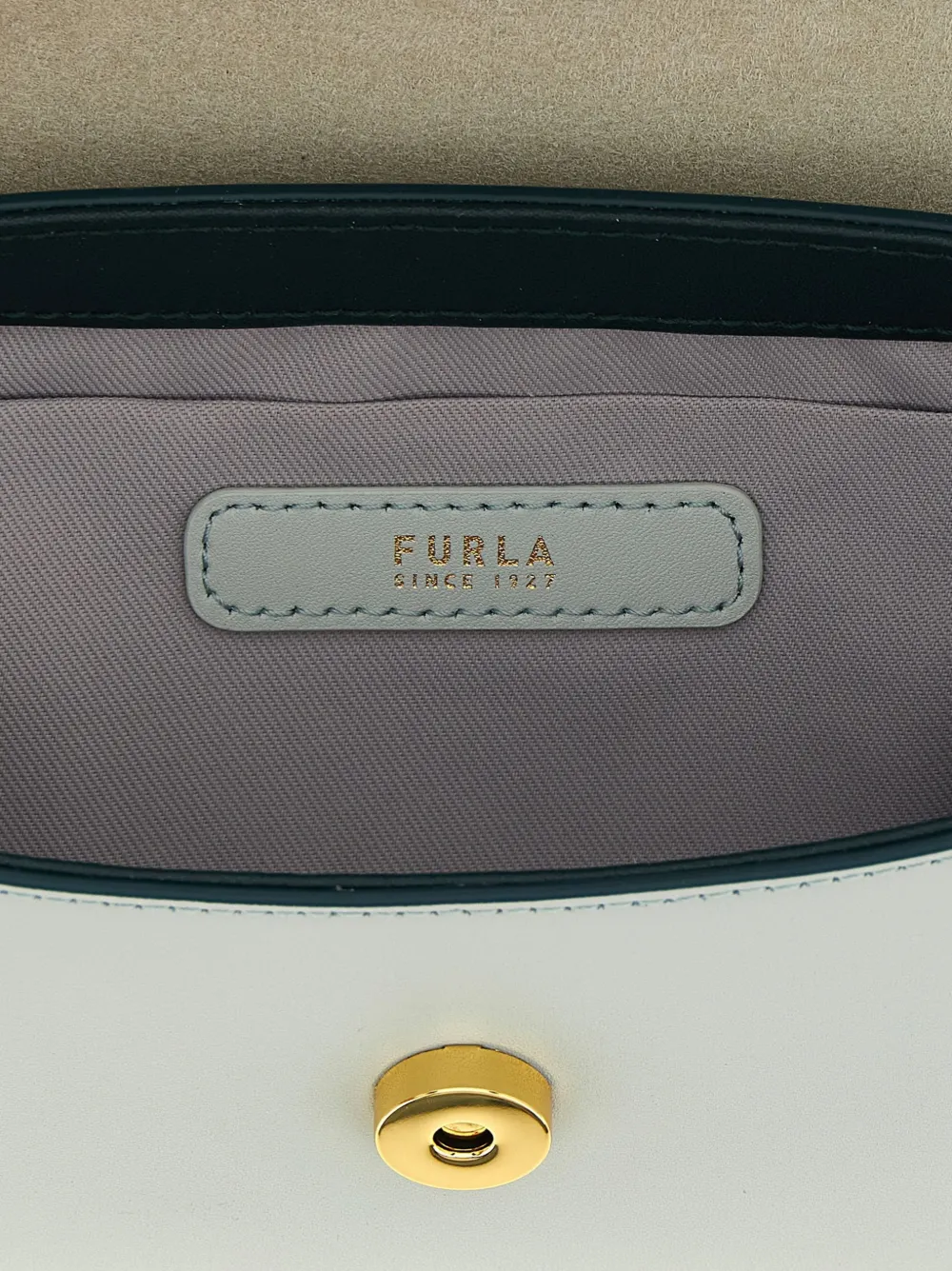 Furla Tweekleurige leren shopper Groen
