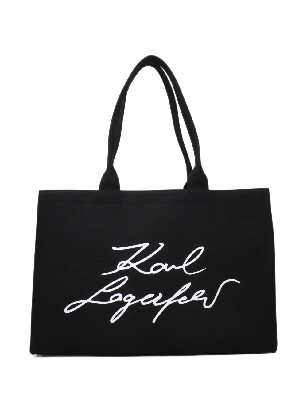 Karl Lagerfeld logo-print tote bag - Nero
