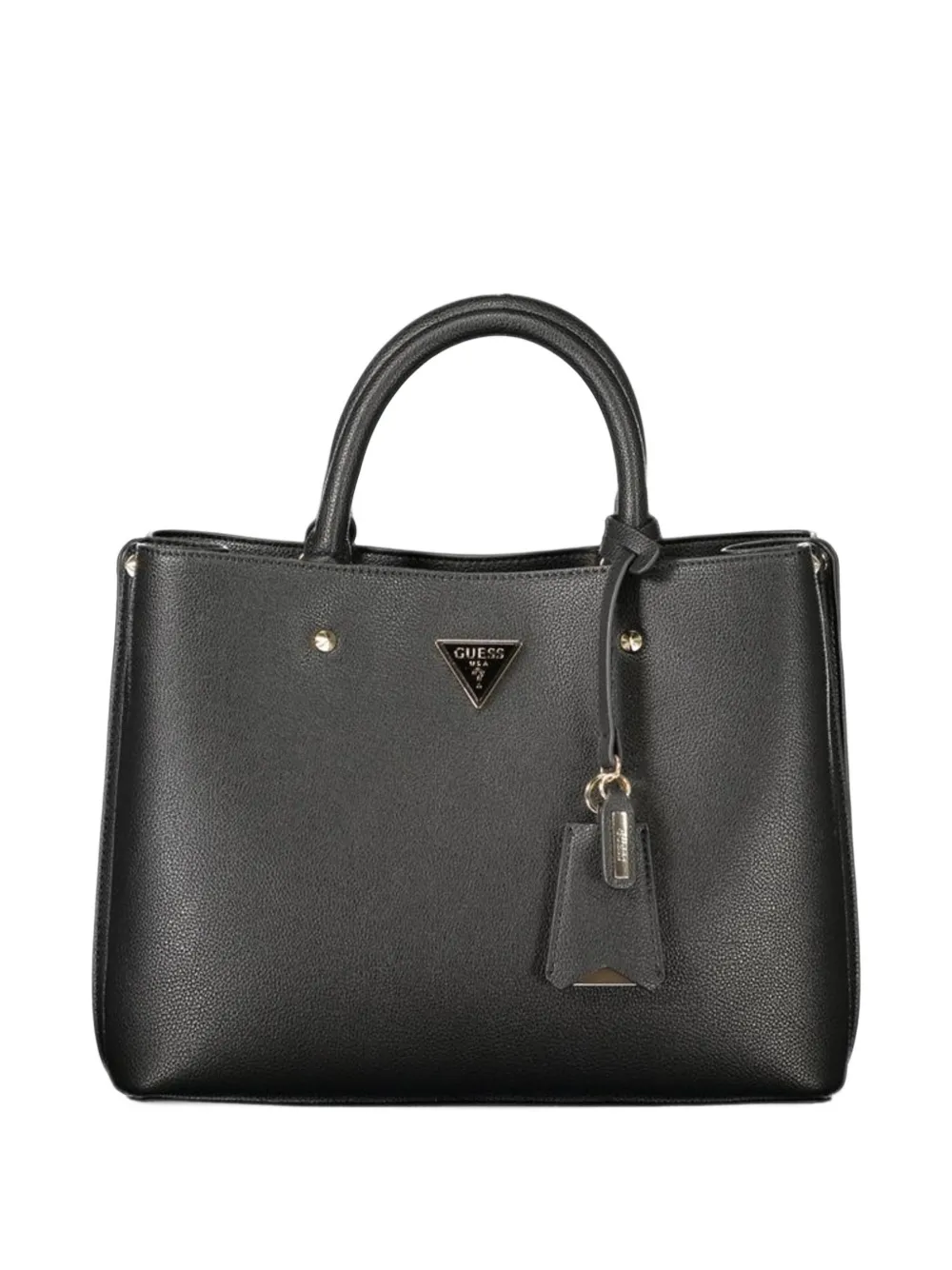 GUESS USA logo-plaque pebbled tote bag - Schwarz