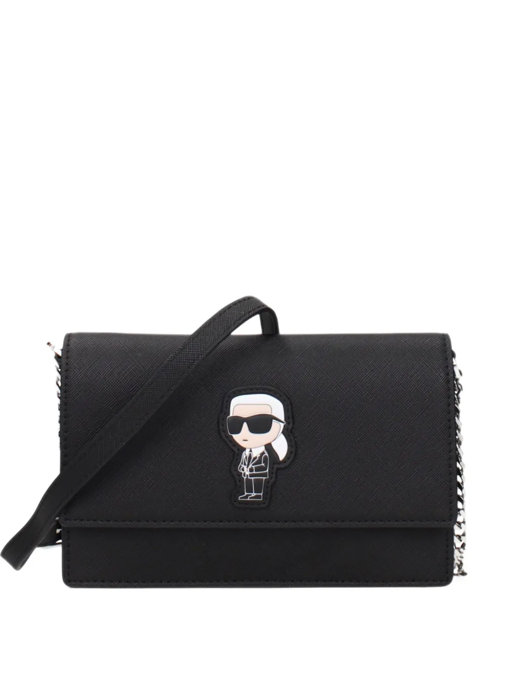 Karl Lagerfeld Ikonik patch crossbody bag - Nero