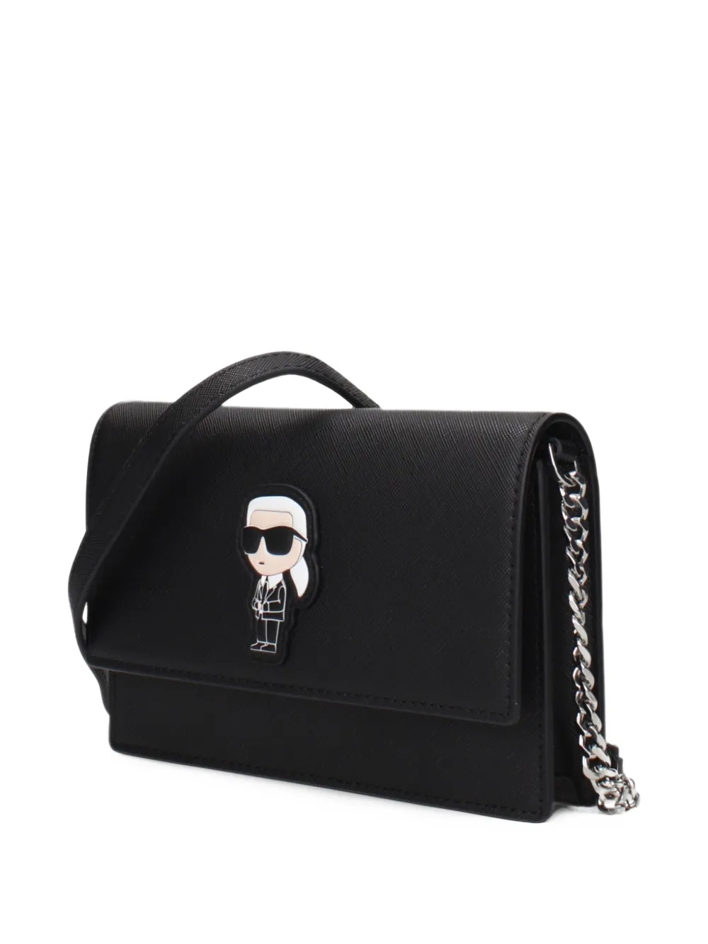 Karl Lagerfeld Ikonik patch crossbody bag Zwart
