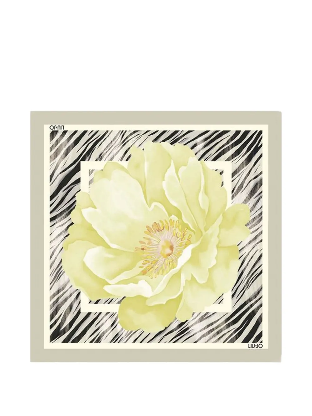 LIU JO floral zebra-print scarf - Toni neutri