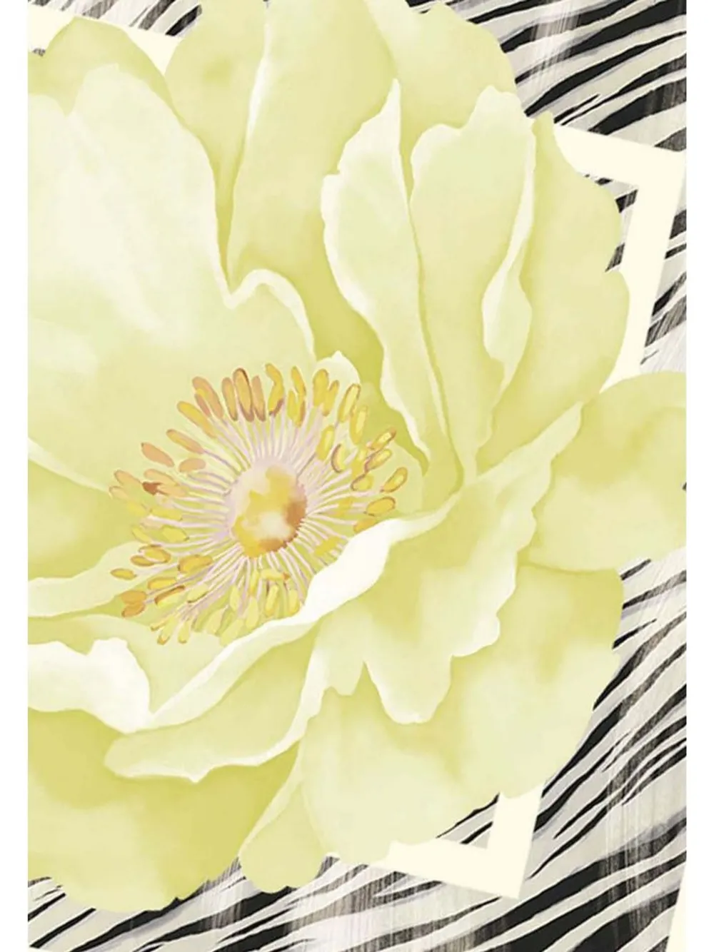 LIU JO floral zebra-print scarf Beige