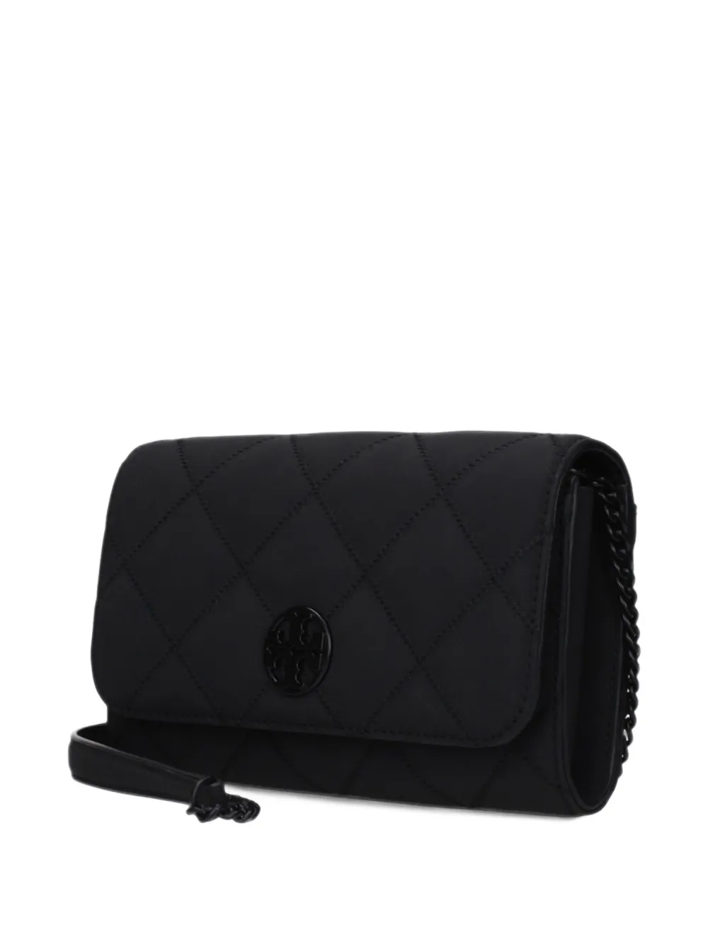 Tory Burch quilted leather shoulder bag Zwart