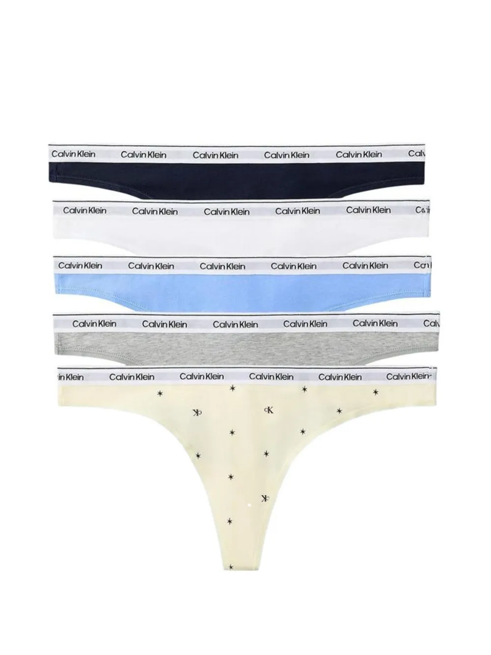 Calvin Klein Underwear logo-waistband thongs (set of 5) - Giallo