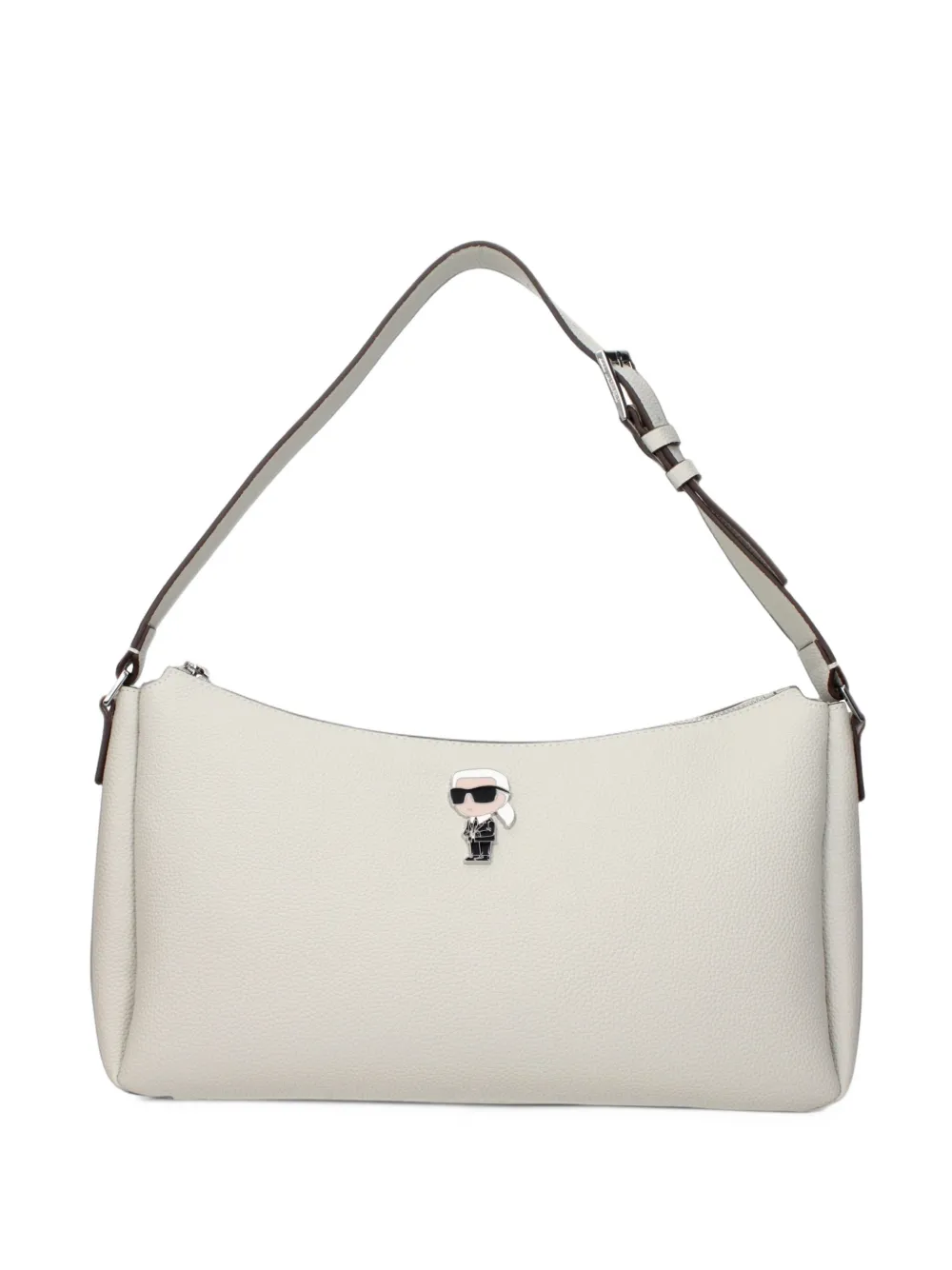 Karl Lagerfeld leather shoulder bag - Grigio