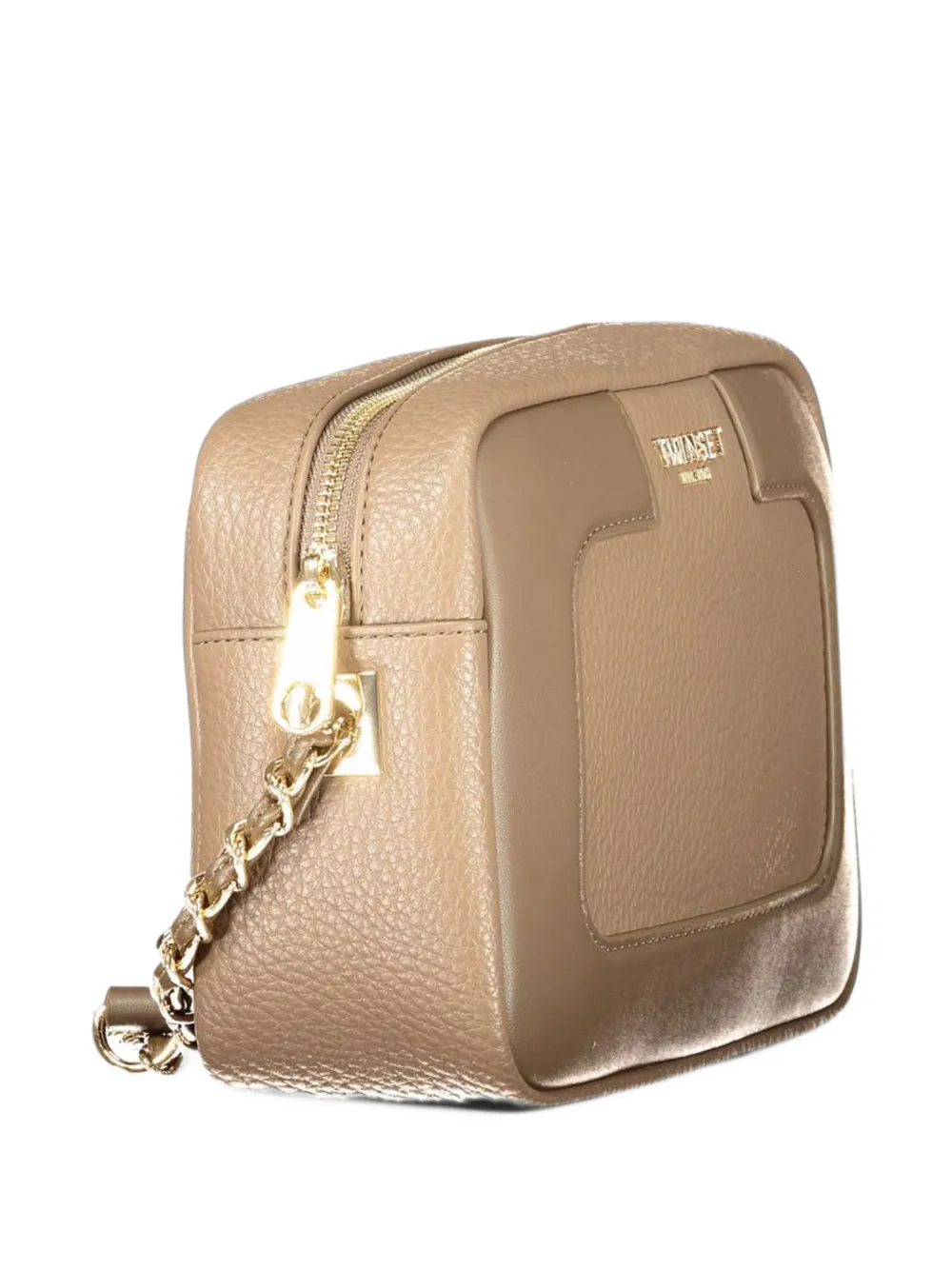 TWINSET logo-plaque shoulder bag Beige