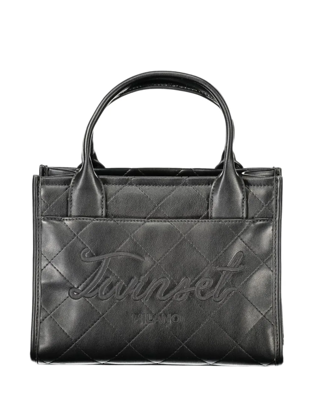 TWINSET logo-embroidered tote bag - Schwarz