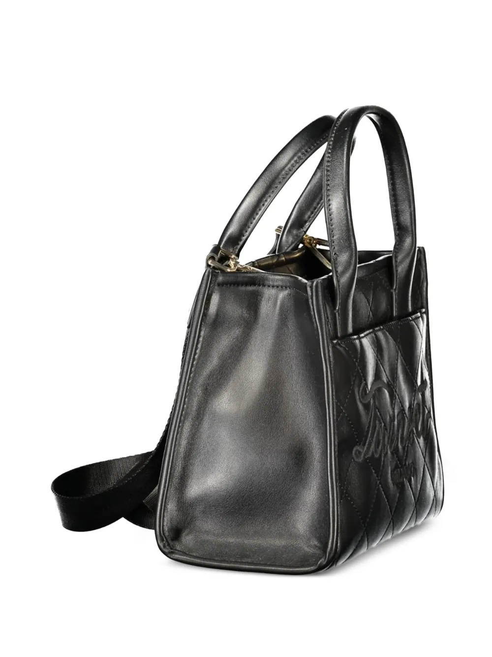 TWINSET logo-embroidered tote bag Zwart
