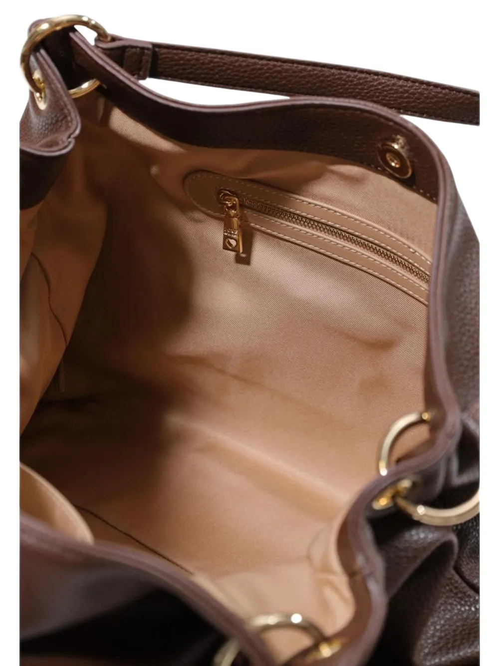 Love Moschino logo-plaque pebbled-effect tote bag Bruin