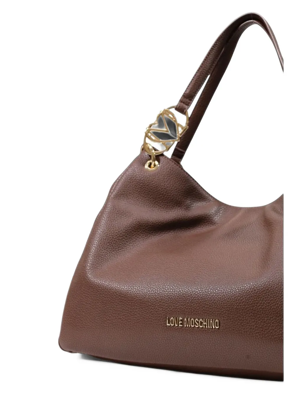 Love Moschino logo-plaque pebbled-effect tote bag Bruin