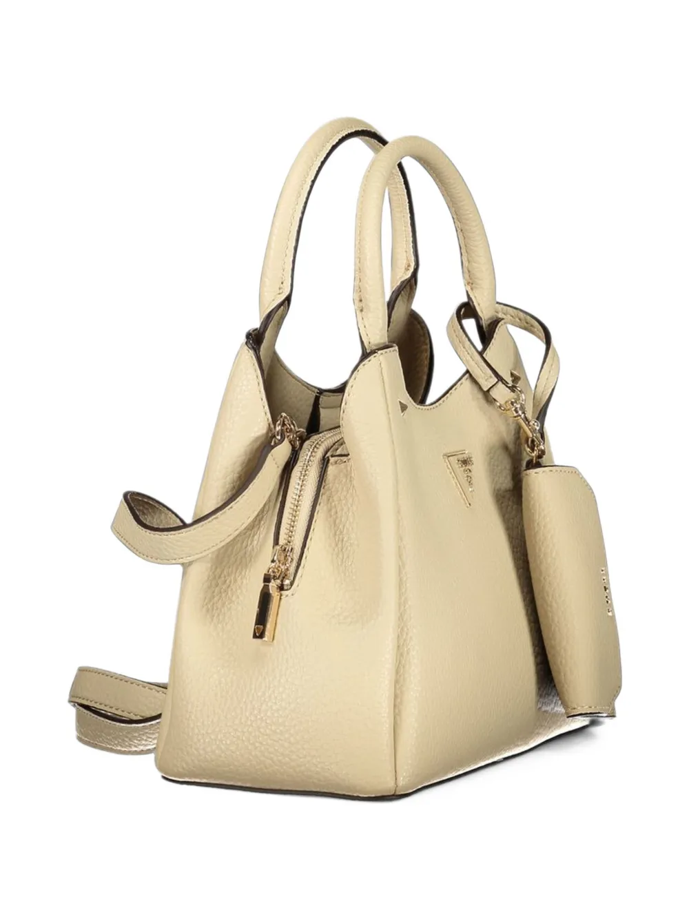 GUESS USA logo-plaque pebbled tote bag Wit