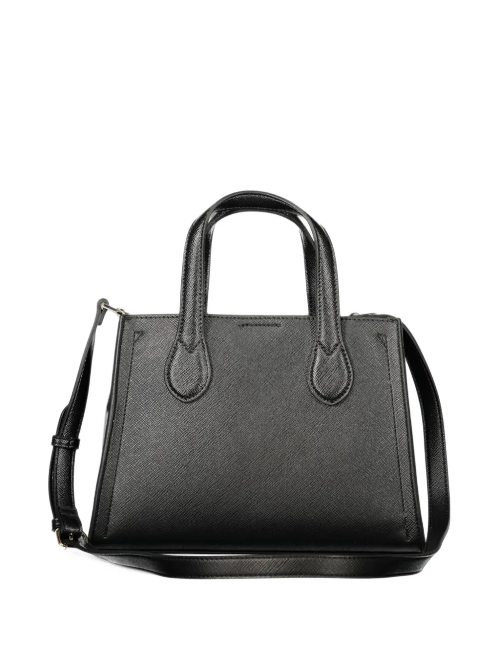 TWINSET saffiano-effect tote bag Zwart
