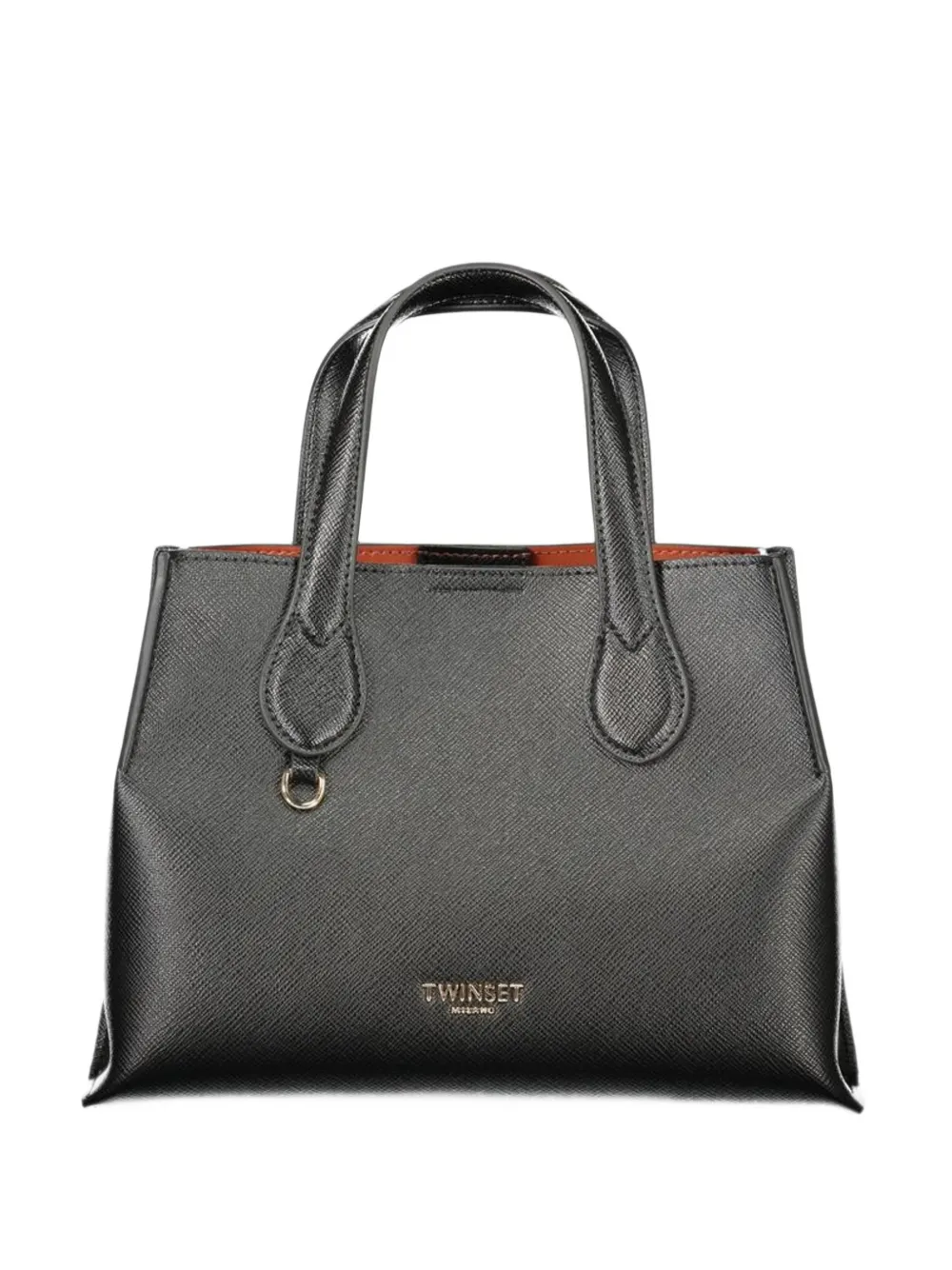 TWINSET saffiano-effect tote bag - Nero