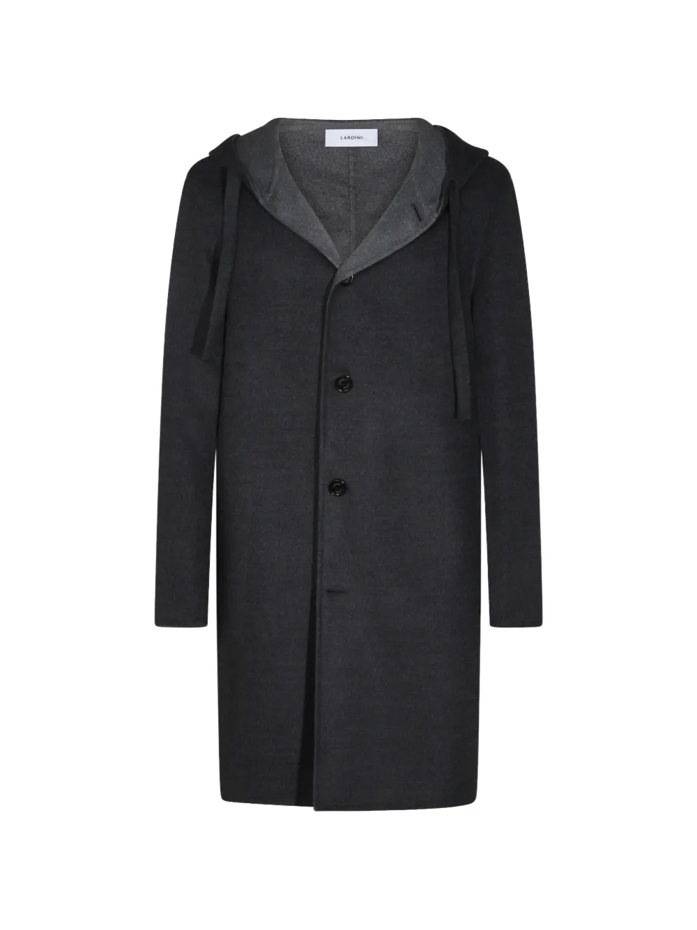 Lardini hooded wool coat - Grigio