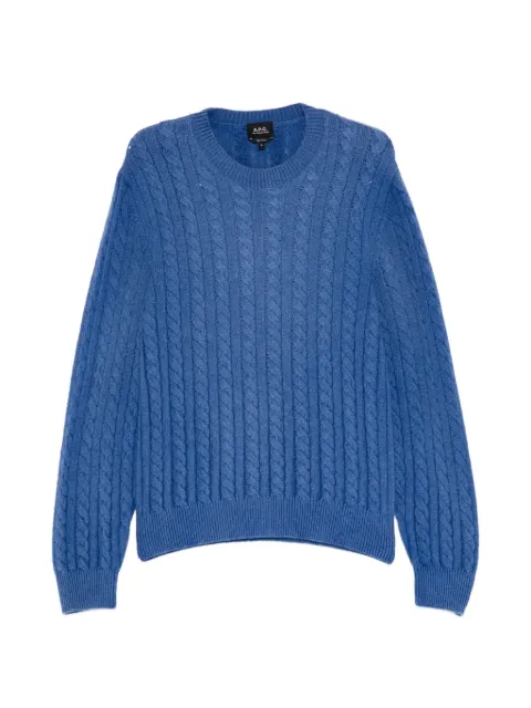 A.P.C. cable-knit crew-neck jumper