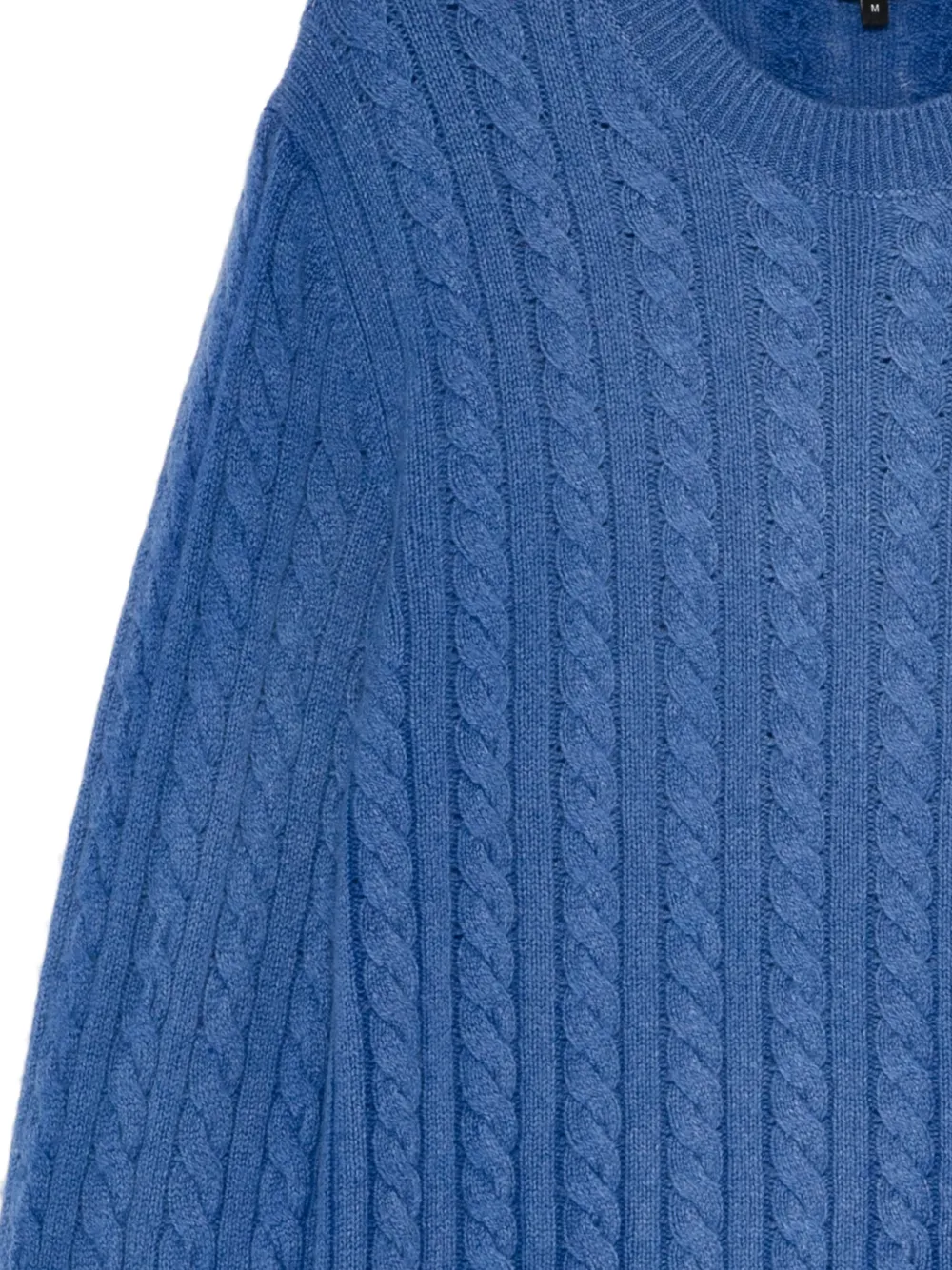 A.P.C. cable-knit crew-neck jumper Blauw