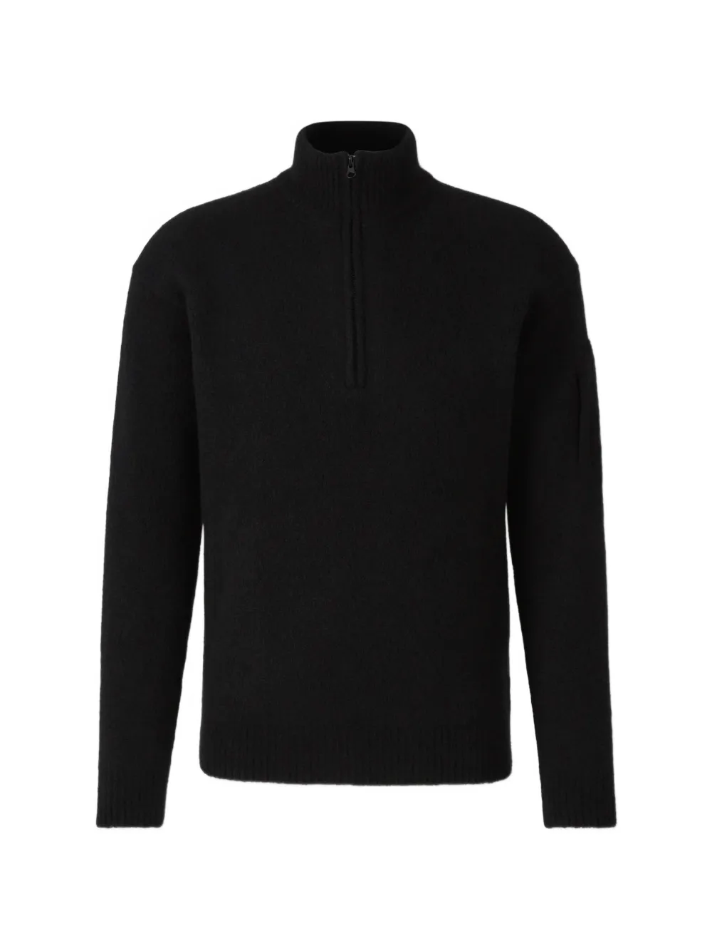 C.P. Company quarter-zip Lens-detail sweater Zwart