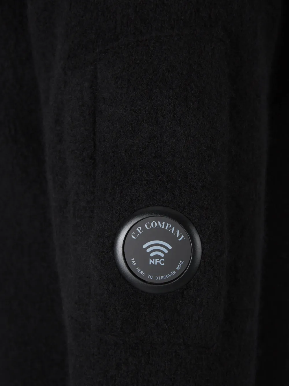 C.P. Company quarter-zip Lens-detail sweater Zwart