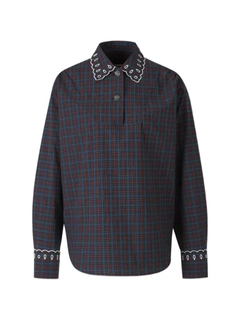 Marni playera tipo polo con ribete festoneado