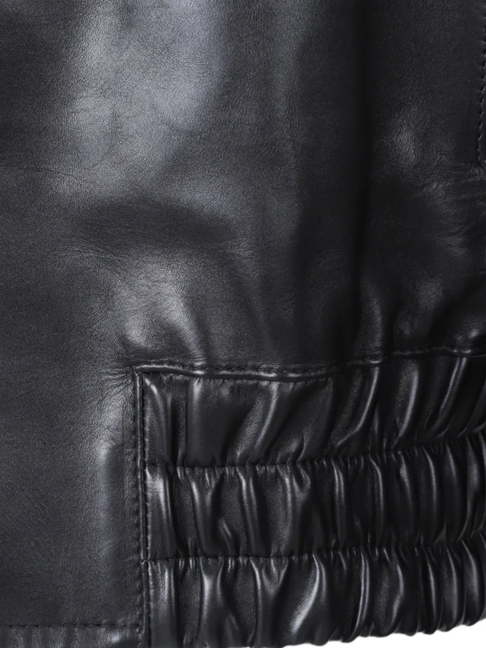 Jil Sander leather jacket Zwart