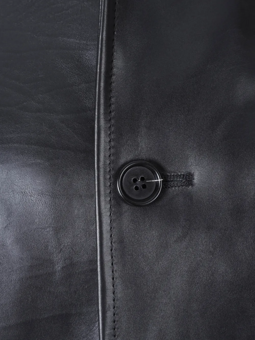 Jil Sander leather jacket Zwart
